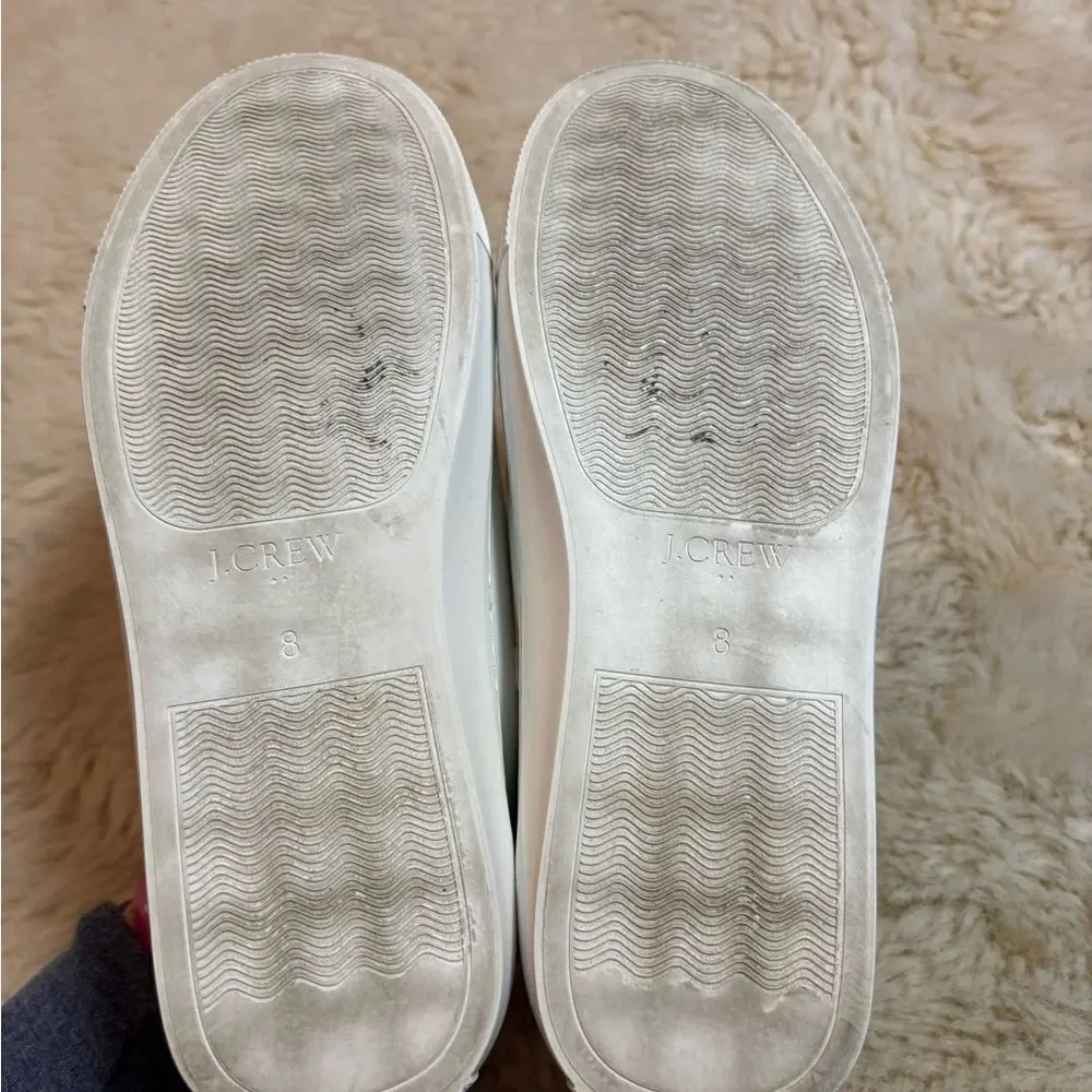 J. Crew White Canvas Sneakers with Minimalist Design